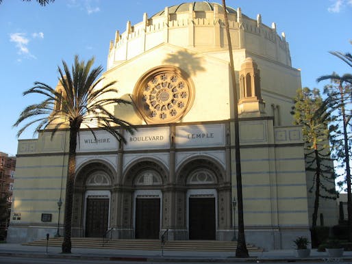 LA's Wilshire Boulevard Temple is in talks with Rem Koolhaas to design a grand expansion. (Photo via Wikipedia)
