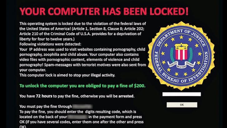 An example of a ransomware attack, via wikipedia.org