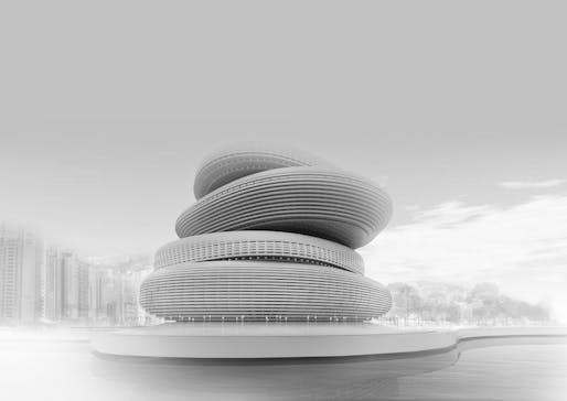 Competition entry for the new Busan Opera House by PRAUD (Image: PRAUD)