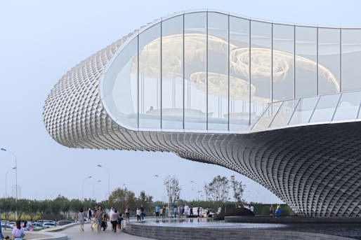 Shimao ·The Wave building in Tianjing, China by Lacime Architects. Photo: CAAI.