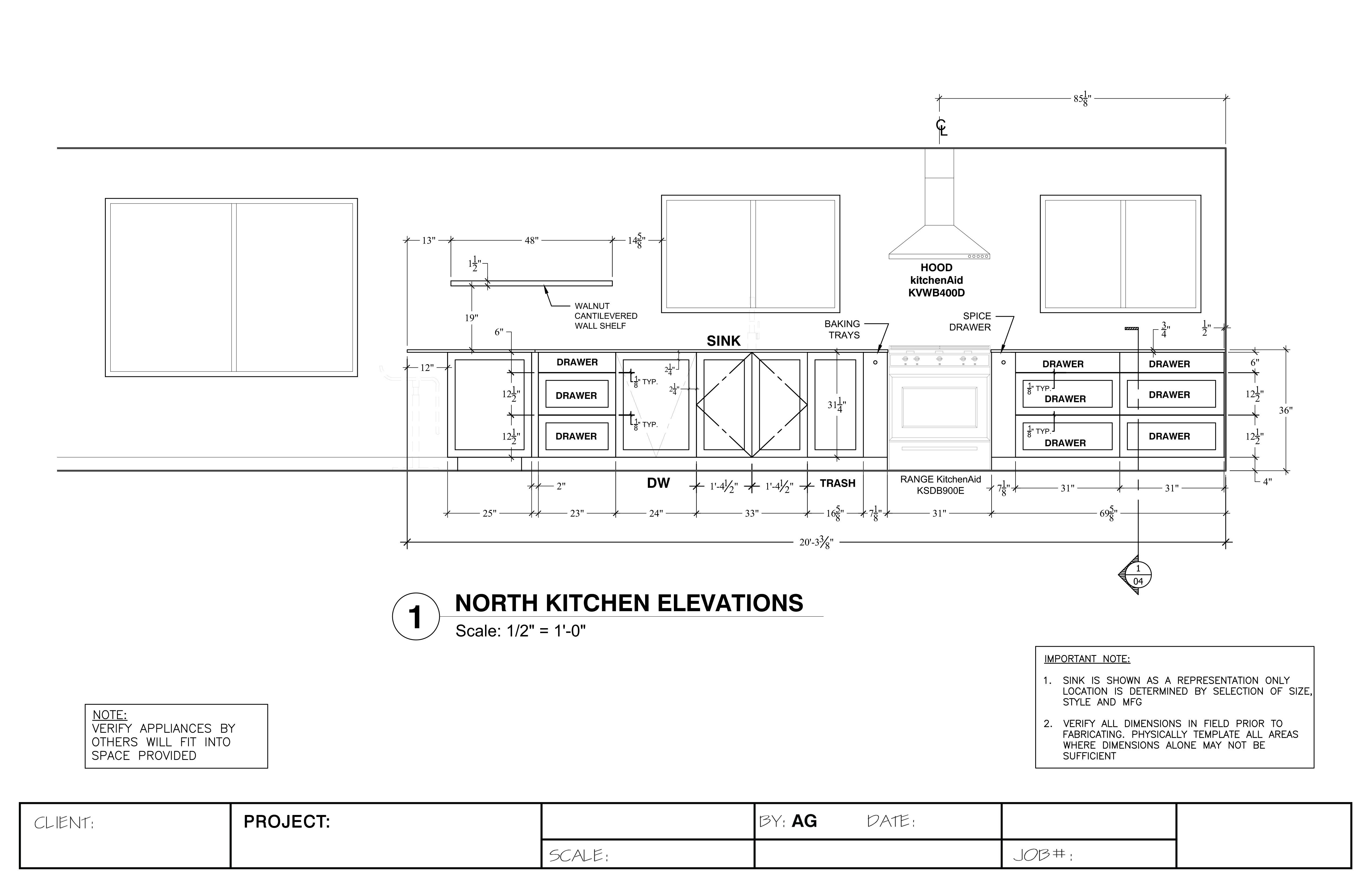 Millwork, casework cabinet and interior design shop drawings | Andrew