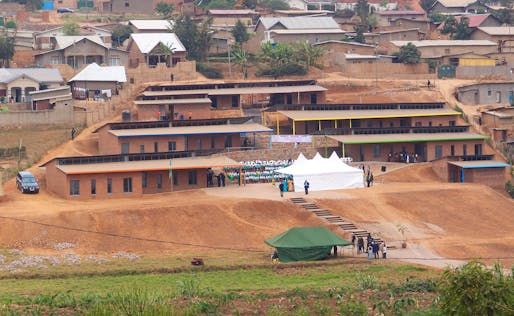 An aerial view of the Girubuntu Primary School in Kigali, Rwanda. Image courtesy MASS Design Group.