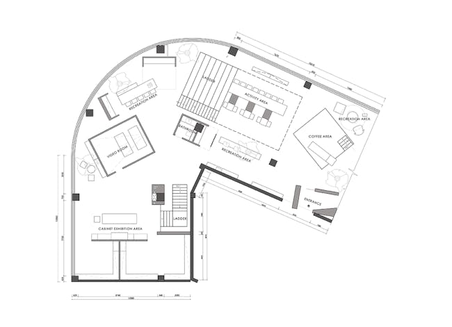 Lower floor plan. Drawing by HOOOLDESIGN