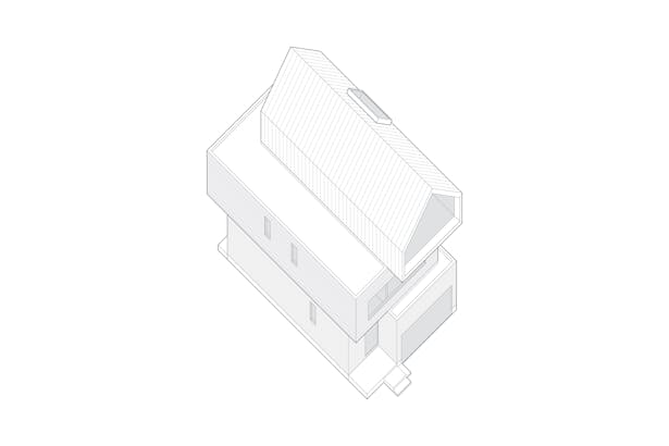 Atelier RZLBD / Stacked House / axonometric model