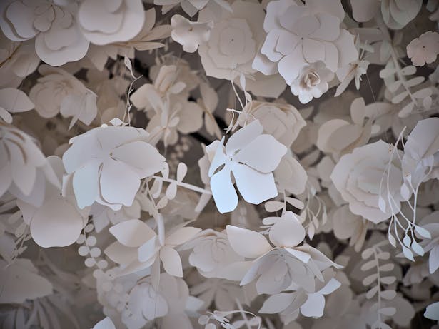 Handcrafted floral elements at Yi by Jereme Leung, Photo by Owen Ragget