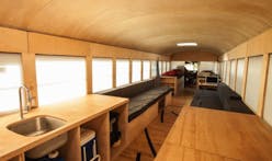 Architecture Student Converts School Bus Into Cozy Home