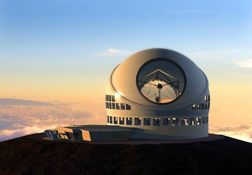 Rendering of the controversial 18-story TMT observatory on the Big Island's Mount Mauna Kea which Native Hawaiians consider sacred.