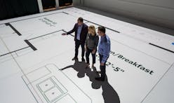 Walkable Plans projects 1:1 scale drawings unto floor for immersive design development