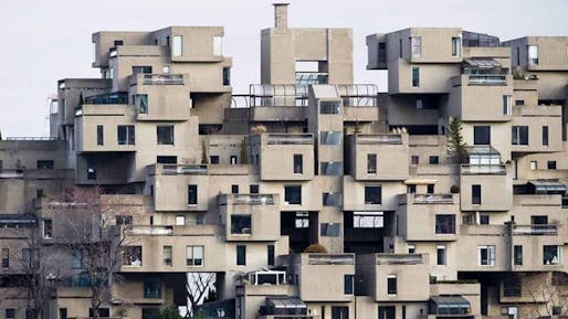 Montreal's Habitat 67 housing complex beat out iconic structures like Paris' Eiffel Tower and Rome's Coliseum in an internet vote. (Graham Hughes/ Canadian Press)