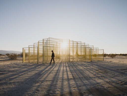 Desert X 2023 installation view, Rana Begum, No.1225 Chainlink , photo by Lance Gerber, courtesy the artist and Desert X.