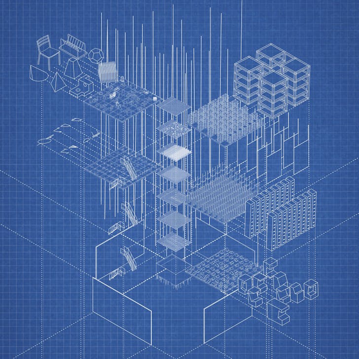 Arlington Archive: 'Exploded Axonometric' by Laida Aguirre.