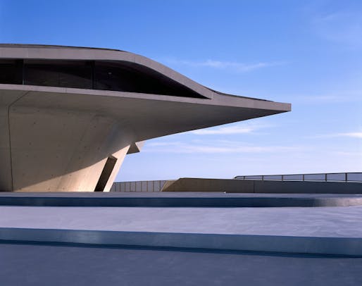 Italy has a larger-than-average collection of Zaha Hadid-designed buildings, including the MAXXI in Rome and the newly-opened Maritime Station in Salerno (pictured above). She also showed extensively at past iterations of the Venice Biennale. Image credit: Helene Binet