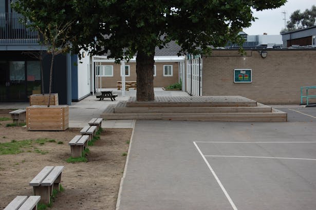 Avenue Primary School Landscape Image Raised Platform and Benches