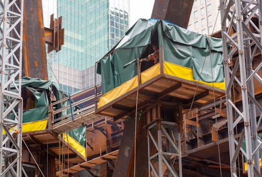 Welders at the 270 Park Avenue construction site in Manhattan. Image courtesy Flickr user David Brossard (CC BY-SA 2.0)