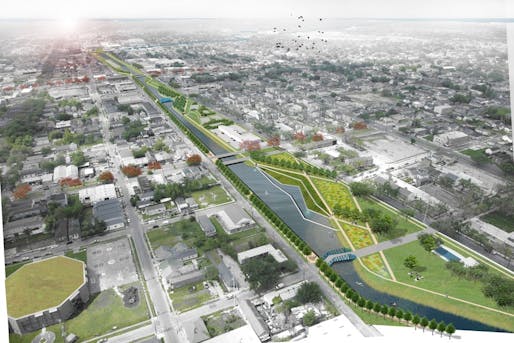 Environmental architect David Waggonner wants New Orleans to embrace its identity as a delta city instead of hiding this asset. (Image: The Greater New Orleans Urban Water Plan, via theatlantic.com)