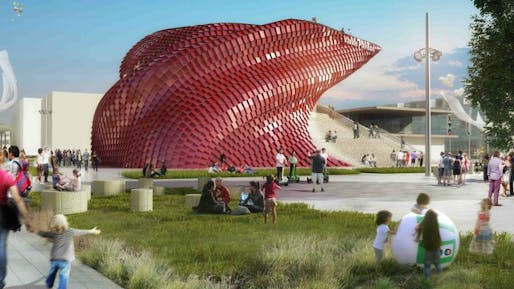 One of China's five pavilions at the 2015 World Expo in Milan is the Daniel Libeskind-designed China Vanke pavilion. (Image via qz.com)