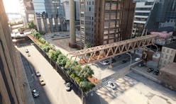 See the elevated pedestrian pathway that will connect the High Line to Moynihan Train Hall