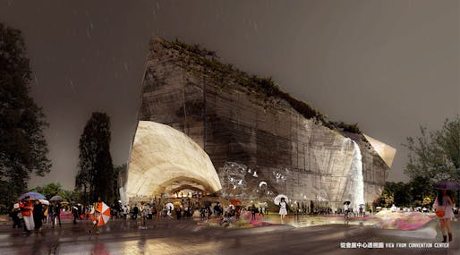 Rendering of the Taichung City Cultural Center Entry by Sériès et Sériès (Image: Labtop)