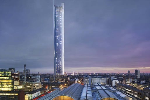 A rendering of the proposed tower. Credit: Handout via the Guardian