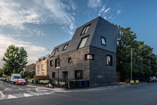 ​Costa Street housing project by WHAT_Architecture used CUPACLAD 101 Logic​ natural slate rainscreen cladding system. Image courtesy of Cupaclad. 
