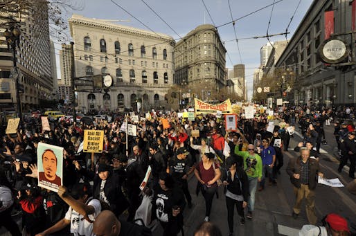 A Black Lives Matter demonstration in San Francisco. Image via flickr/Jim Killock.
