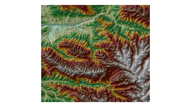 Hillshade projection of Aspen Colorado