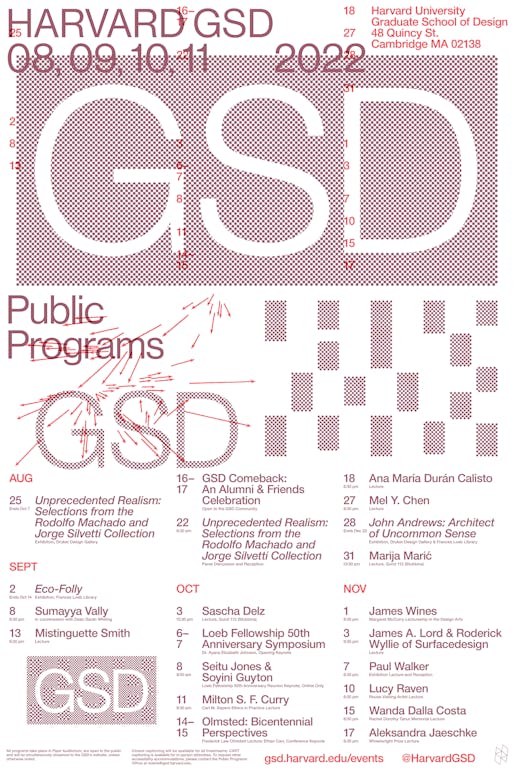 Lecture poster courtesy of Harvard GSD.
