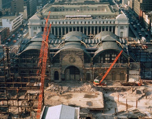 The demolition of Penn Station in the early 1960s. (via nytimes.com; Photo: Norman McGrath)
