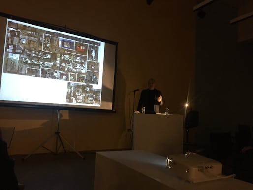 Michael Maltzman delivering his talk at the A+D Architecture and Design Museum in Los Angeles. Credit: N. Korody