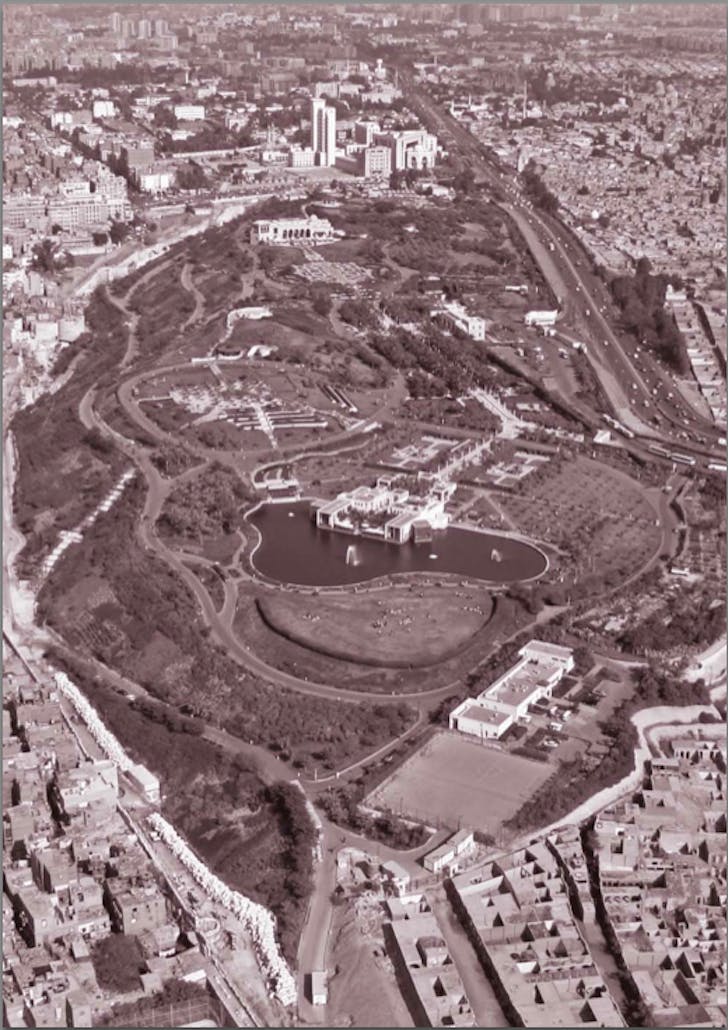 Aerial view of Al-Azhar Park, Cairo, Dec. 6, 2006. Gary Otte/Aga Khan Trust for Culture