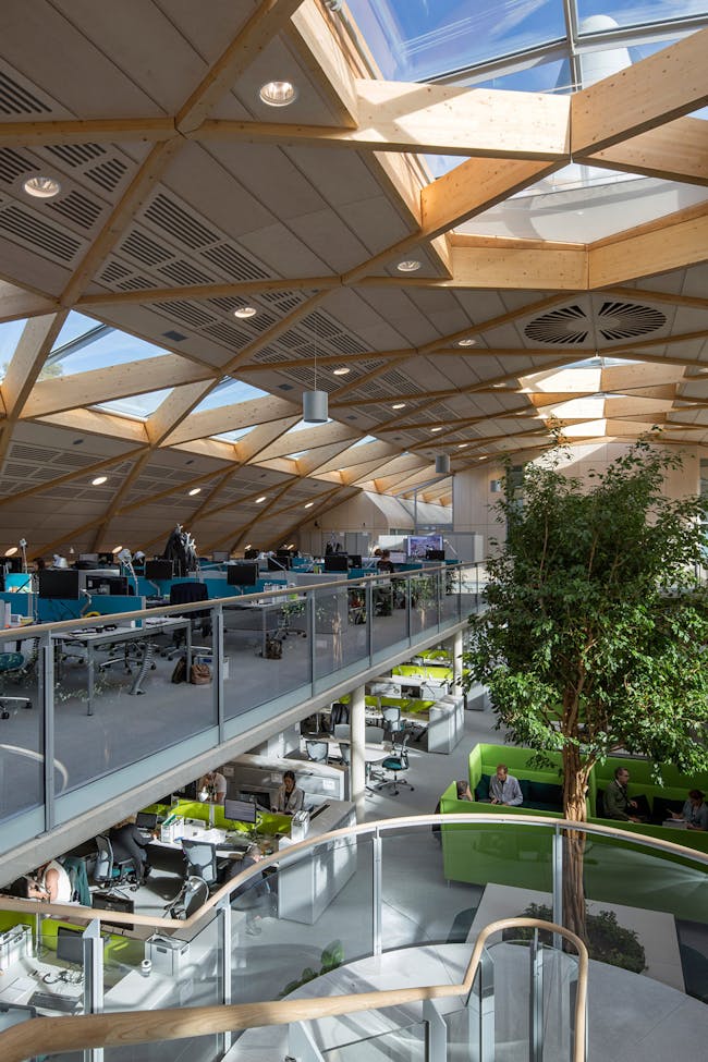 Leaf Awards 2014 shortlisted project: 'Living Planet Centre, WWF-UK Headquarters in Woking, UK by Hopkins Architects Partnership LLP. Photo courtesy of LEAF Awards 2014. 