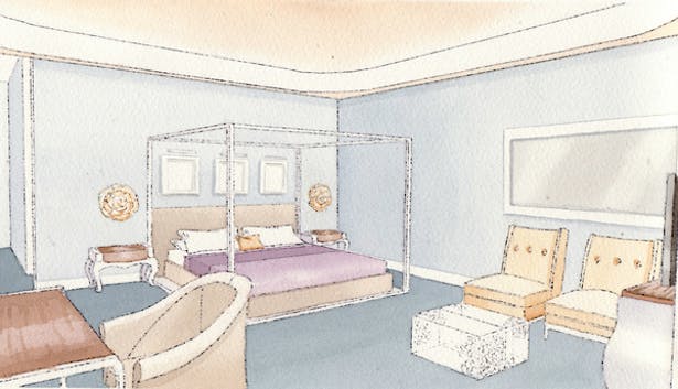 Bedroom rendering (Spring) rendering.