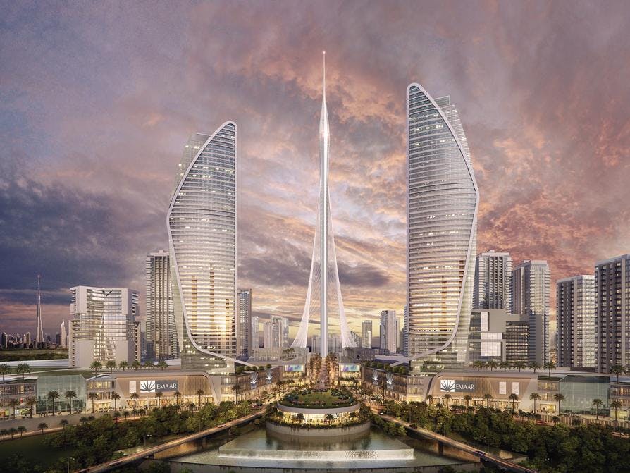 New images of world&#39;s next tallest tower, Calatrava-designed Dubai Creek  Tower | News | Archinect