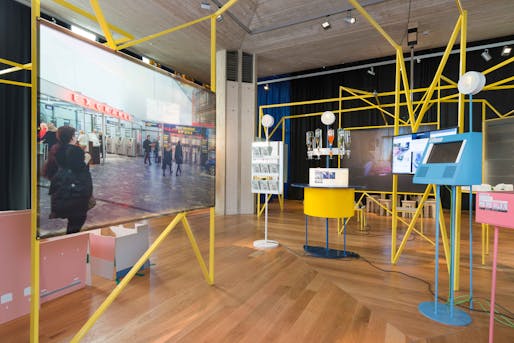 The "Managing Dissidence" installation in the "In Residence" exhibition of the 2016 Oslo Architecture Triennale.