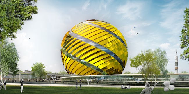 Golden Globe building in HOSPER's Park Russia proposal. Image courtesy of HOSPER.