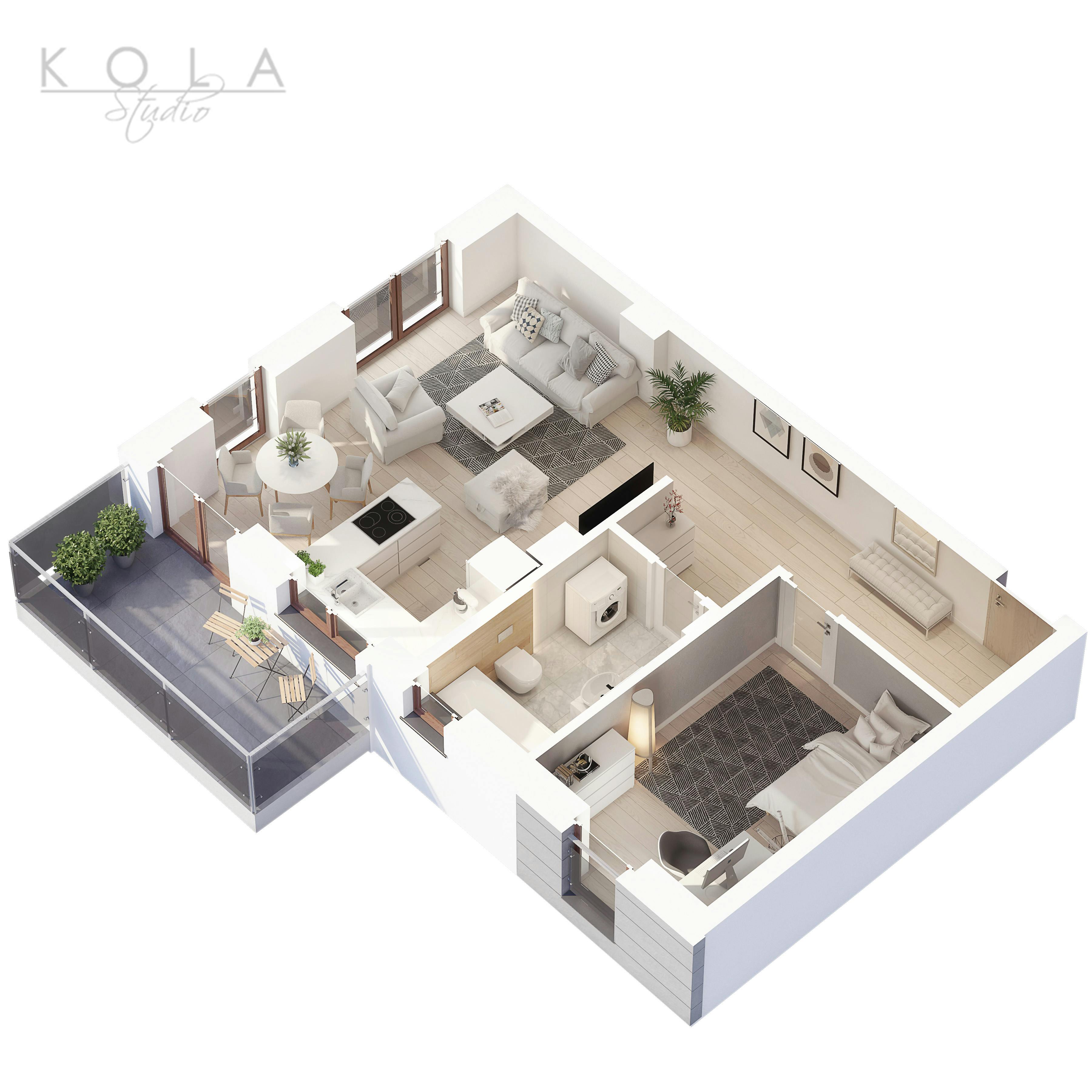 Architectural 3D floor plans KOLA Studio Architectural