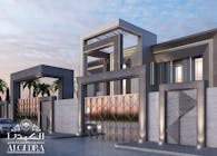 Villa exterior design in Kuwait
