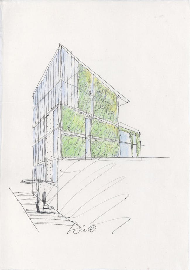 Tadao Ando's sketch.