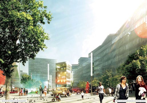 Rendering of the winning entry by Stewart Hollenstein with Colin Stewart Architects (Image courtesy of City of Sydney)