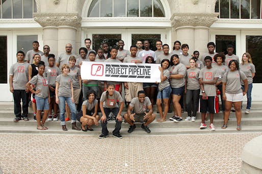 New Orleans high school students participating in the inaugural Project Pipeline Architecture and Design Camp
