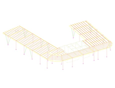 rooftop extension-isometric view of RMT Office as steel structure