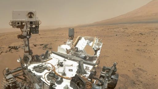 Selfie by the Curiosity rover over in Gale crater on Mars. Credit: NASA/JPL-Caltech/MSSS.