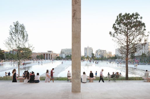 Skanderbeg Square in Tirana, Albania designed by 51N4E, Plant en Houtgoed, Anri Sala, iRI. Photo © Filip Dujardin.