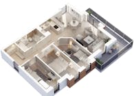 Architectural 3D floor plans