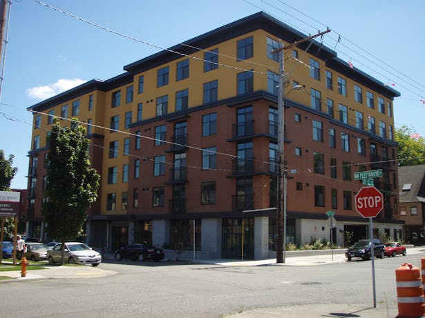 20 Pettygrove - 90 unit urban housing project with ground floor parking and retail