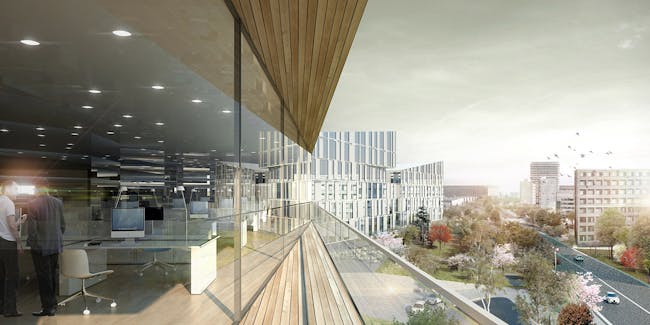 View from balcony (Image: Henning Larsen Architects)