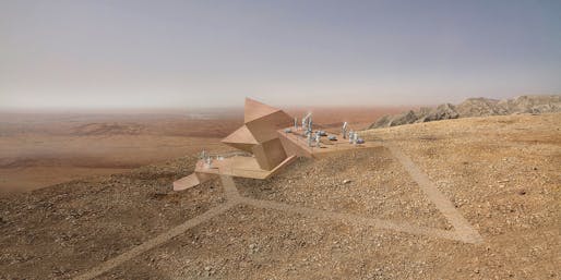 Experimental - Future Projects Winner: 3deluxe Transdisciplinary Design, Sharjah Observatory, Mleiha National Park, Sharjah, United Arab Emirates. 