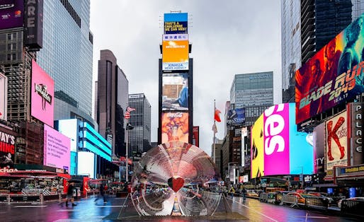 2018 Times Square Valentine Heart Design Competition winner: “Window to the Heart” by Aranda\Lasch + Marcelo Coelho. Rendering courtesy of Aranda\Lasch + Marcelo Coelho with Formlabs.