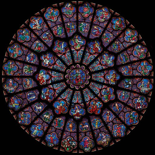 Notre-Dame's western rose window. Image: Gigascope. 