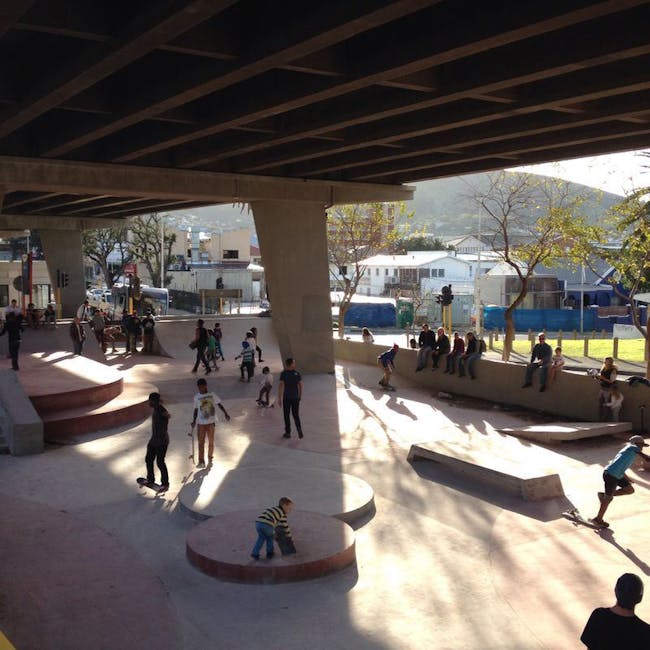 Opening day of Mill St. Skatepark in Cape Town, South Africa - professional category winner of PLAYscapes competition. 